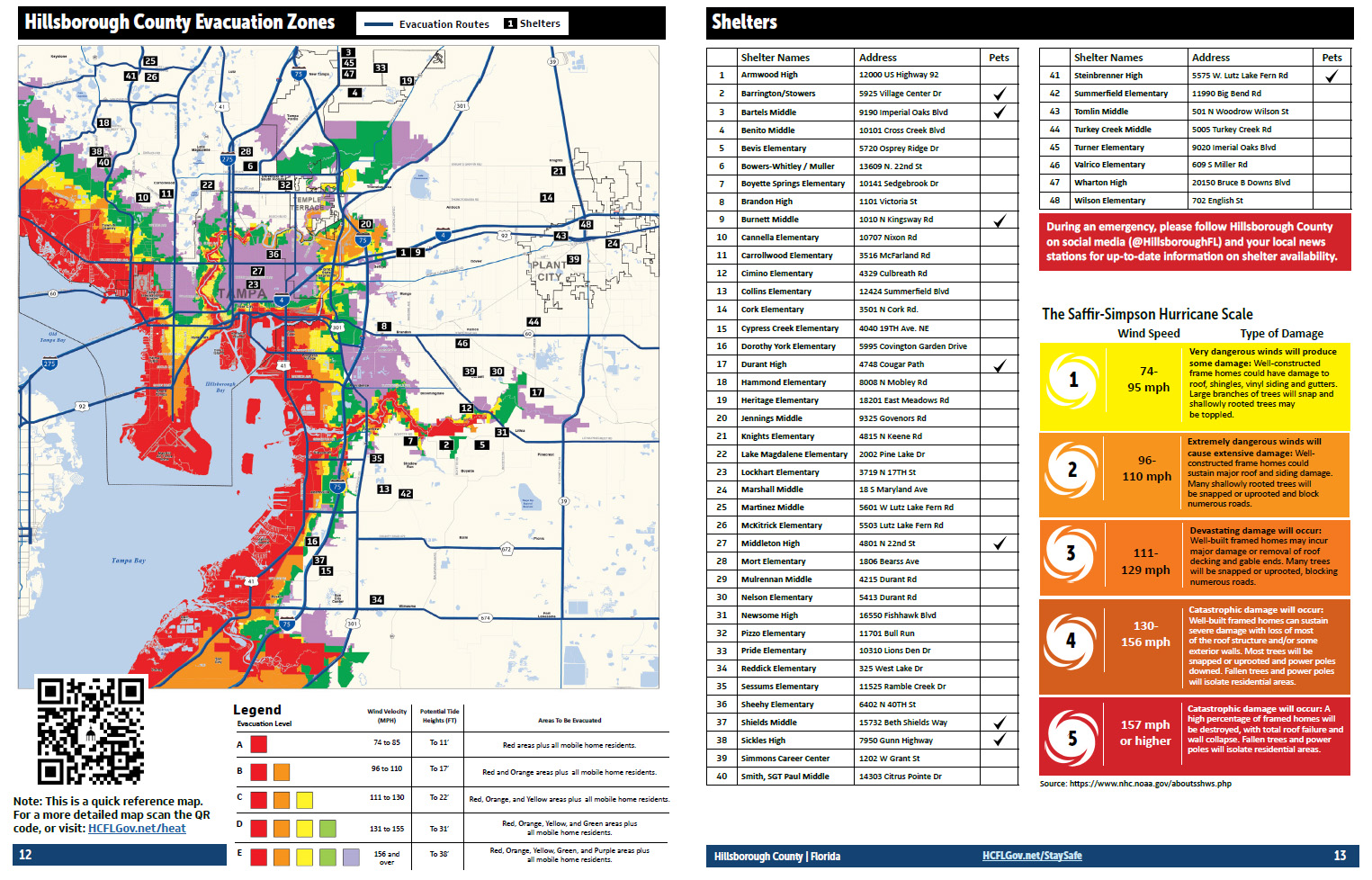 New hurricane evacuation zones in Hillsborough County